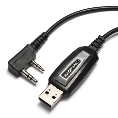 BAOFENG καλώδιο USB σε 2 pin BFG-CBL για προγραμματισμό πομποδεκτών, 1m, μαύρο