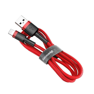 Baseus Cafule Braided USB to Lightning Cable Κόκκινο 0.5m (CALKLF-A09) (BASCALKLFA09)
