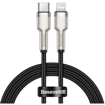 Baseus USB-C cable for Lightning Cafule 20W 1m Black (CATLJK-A01) (BASCATLJK-A01)