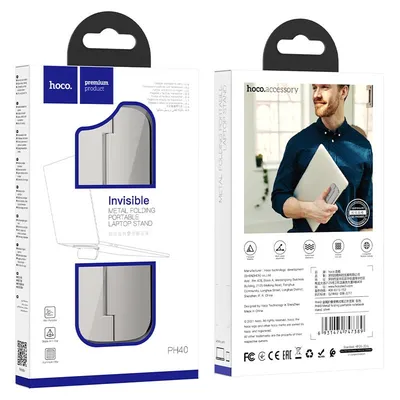 Βάση Στήριξης Επιτραπέζια Hoco PH40 Metal για Notebook και Λάπτοπ Γκρί