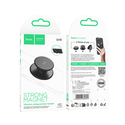 Βάση Στήριξης Pop It Hoco GH8 για Κινητά Τηλέφωνα με MagSafe Μαύρη