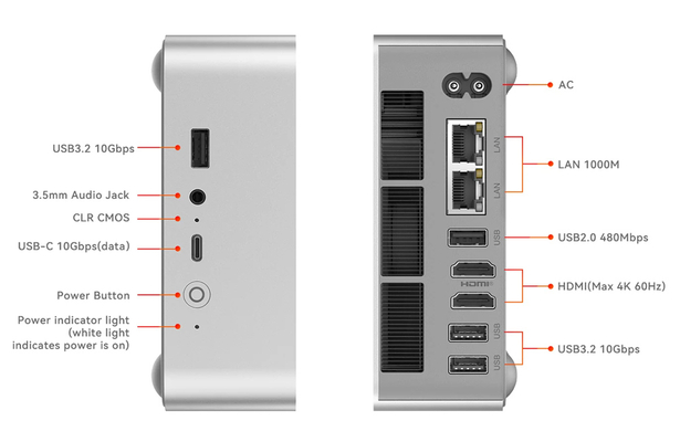 BEELINK mini PC EQi13 Pro, Intel i5-13500H, 32GB, 500GB M.2, Windows 11 Pro