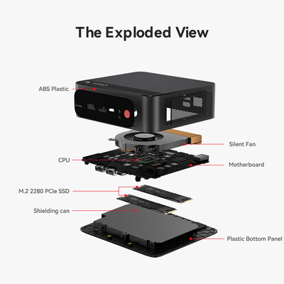 BEELINK mini PC SER5 Max, AMD Ryzen R7 7735U, 24GB, 500GB M.2, Windows 11 Pro