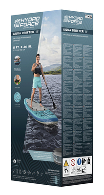 BESTWAY φουσκωτή σανίδα SUP/kayak Oceana 6532D με αποσπώμενο κάθισμα, 335x91.5x15cm, μπλε