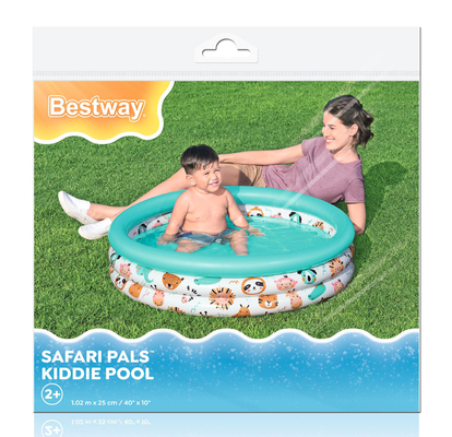 BESTWAY παιδική φουσκωτή πισίνα 51008, 101lt, Φ102x25cm, λευκή/βεραμάν