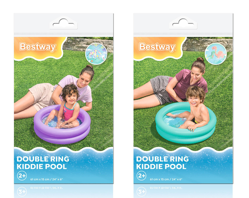 BESTWAY παιδική φουσκωτή πισίνα 51061, 21lt, Φ61x15cm, διάφορα χρώματα, 1τμχ