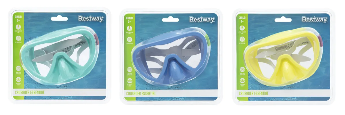 BESTWAY παιδική μάσκα θαλάσσης 22057, μονοοπτική, διάφορα χρώματα, 1τμχ