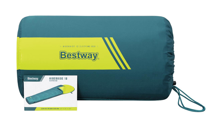 BESTWAY sleeping bag 68102, μονό, 220x75cm, πετρόλ