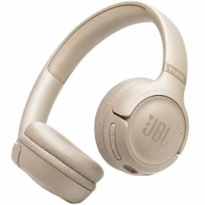 Bluetooth Stereo Ακουστικά JBL Tune 530BT On-ear με Pure Bass 2-Mic BT6.0 και έως 76h Playtime Μπεζ