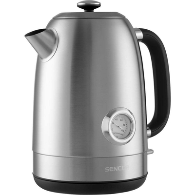Βραστήρας Sencor SWK 1799SS Ανοξείδωτος 360° STRIX 1.7lt 2200W με Ένδειξη Στάθμης και Θερμοκρασίας Ασημί
