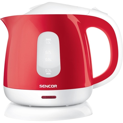 Βραστήρας Sencor SWK 1014RD 1lt 1100W με Αφαιρούμενο και Πλενόμενο Φίλτρο Ρύπων και Αλάτων Κόκκινο