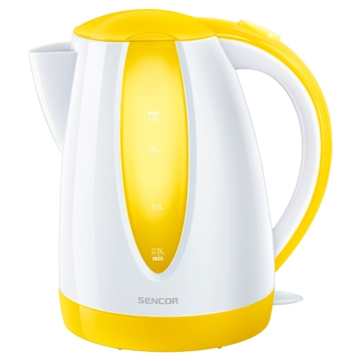 Βραστήρας Sencor SWK 1816YL 1.8lt 2000W με Διπλή Ένδειξη Στάθμης Πλαστικό Σώμα Κίτρινος