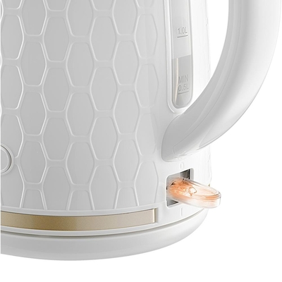 Βραστήρας Sencor SWK 7200WH 1.7lt 2200W με 3D Pattern Design Πλαστικό Σώμα και Αφαιρούμενο Πλενόμενο Φίλτρο Λευκός