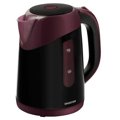 Βραστήρας Smarton WK 110 1lt 1200W με Πλαστικό Σώμα και Ένδειξη Στάθμης Μαύρος