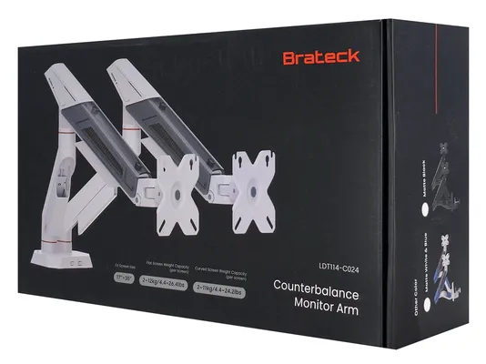 BRATECK βάση γραφείου για 2x οθόνες LDT114-C024, 17-35", έως 12kg