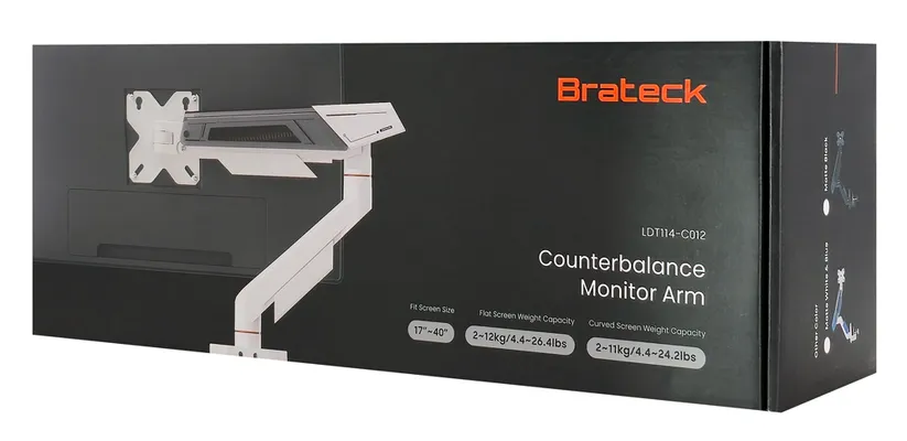 BRATECK βάση γραφείου οθόνης LDT114-C012, 17-40", έως 12kg