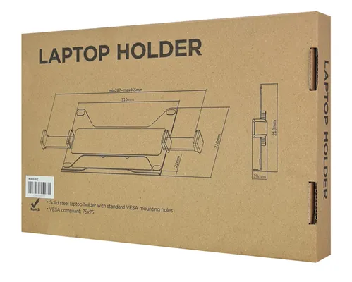 BRATECK βάση laptop NBH-6E για βάση οθονών, VESA 75x75, 11.6-17.3", γκρι