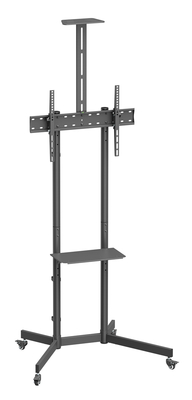BRATECK βάση τηλεόρασης δαπέδου T1042T, 37-70", έως 45kg, με ράφια & ροδάκια