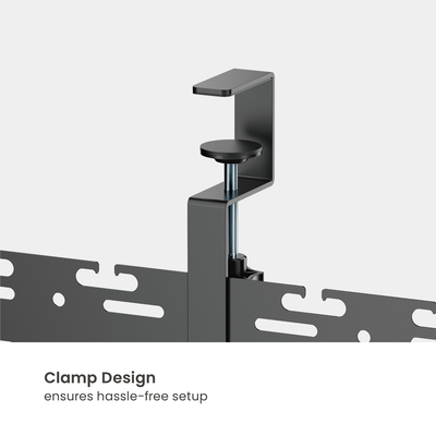 BRATECK cable management γραφείου CC11-20-1, μεταλλικό, 384x63x307mm, μαύρο
