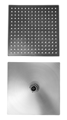 BRUNO κεφαλή ντους BRN-0266, πλαστική, τετράγωνη,  22.8 x 22.8cm, ασημί