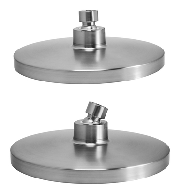 BRUNO κεφαλή ντους BRN-0267, πλαστική, στρογγυλή, Φ 20cm, ασημί