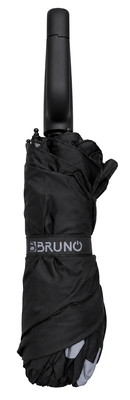 BRUNO ομπρέλα βροχής BRN-0324, σπαστή, αυτόματη, Φ105cm, αντιανεμική, UV προστασία, με θήκη, μαύρη