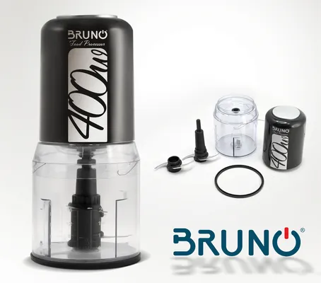 BRUNO πολυκόπτης BRN-0087, 2 ταχύτητες, 400W, 500ml, 4 λεπίδες, μαύρος
