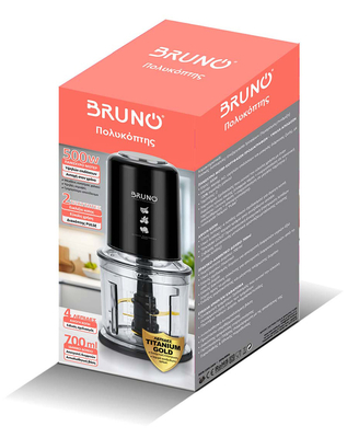 BRUNO πολυκόπτης BRN-0247, 500W, 700ml, 4 λεπίδες, μαύρο