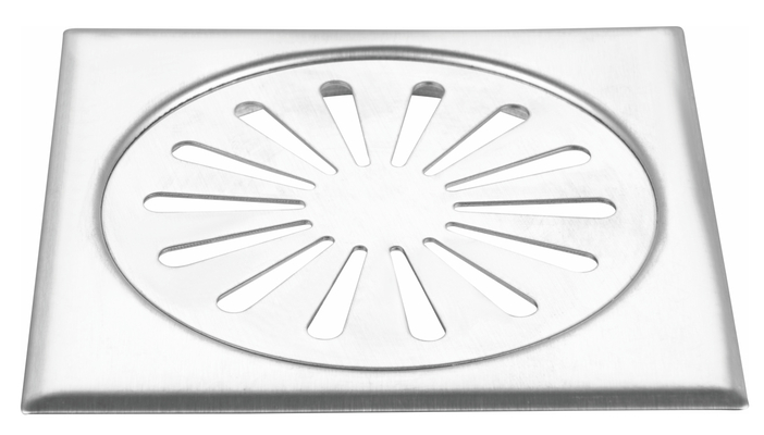 BRUNO σχάρα δαπέδου BRN-0311, fixed, ανοξείδωτο ατσάλι, 12x12cm, brushed