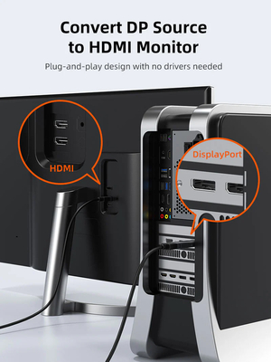 CABLETIME αντάπτορας DisplayPort σε HDMI CT-DMHF4K-AG3, 4K/30Hz, γκρι