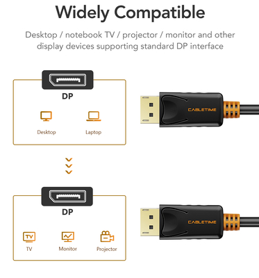CABLETIME καλώδιο DisplayPort CT-AV585-01G, 4K/60Hz, 3m, μαύρο