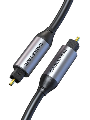 CABLETIME καλώδιο ήχου Toslink CT-AV380-P04GN, gold plated, 5mm, 1m, μαύρο