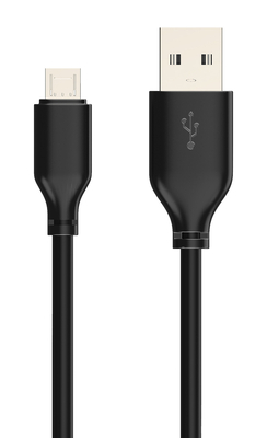 CABLETIME καλώδιο micro USB σε USB CT-C165-05G, 2.4A, 480Mbps, 0.25m, μαύρο