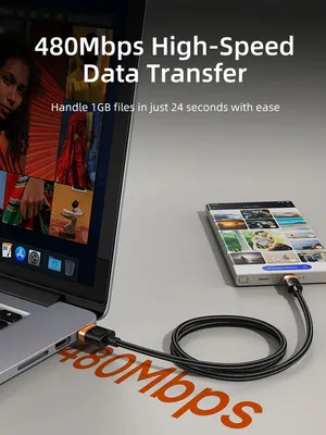 CABLETIME καλώδιο USB-C σε USB CT-AMCM2A, 2A, 480Mbps, 1m, μαύρο
