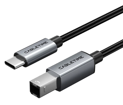 CABLETIME καλώδιο USB-C σε USB Type B CT-CMBM1, 480Mbps, 2m, μαύρο