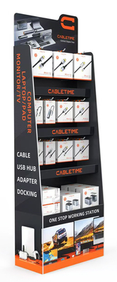 CABLETIME stand προβολής CT-STAND-BIG με γάντζους, 54.6 x 25 x 156.7cm