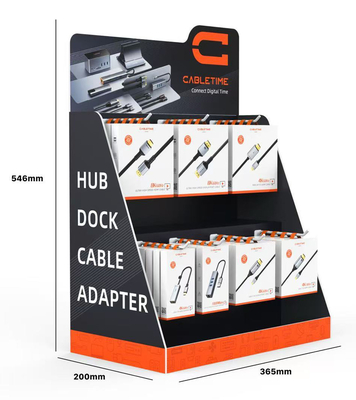 CABLETIME stand προβολής CT-STAND-SMALL με γάντζους, 36.5 x 20 x 54.6cm