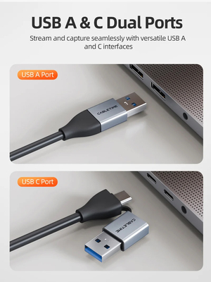 CABLETIME video capture CT-ACHC3-AG, HDMI/USB & USB-C, 4K/30Hz, γκρι