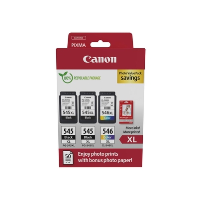 Canon Μελάνι Inkjet PG-545XLx2/CL-546XL Ph. Value Pack (8286B015) (CANCL-546XLPVP) *