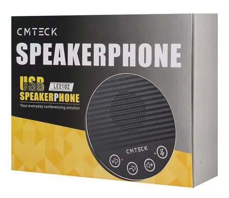 CMTECK επιτραπέζιο μικρόφωνο LE2102 με ηχείο, omnidirectional, USB/USB-C, μαύρο
