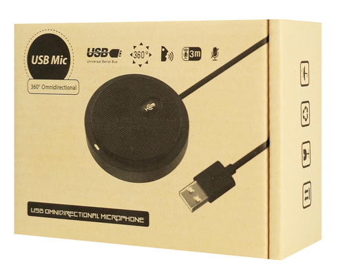 CMTECK επιτραπέζιο μικρόφωνο UM02, omnidirectional, USB, μαύρο