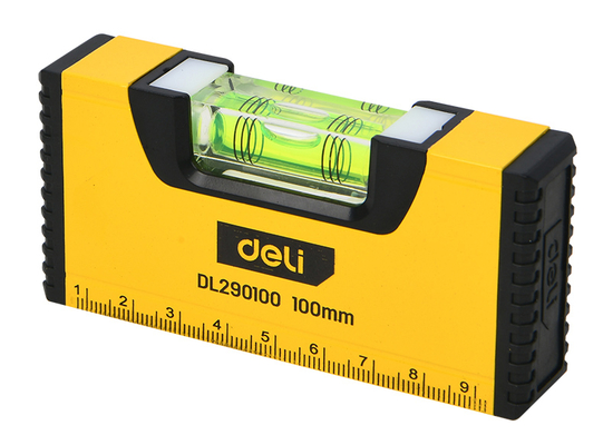 DELI αλφάδι DL290100 με 1 μάτι & κλίμακα, αλουμινίου, 10cm