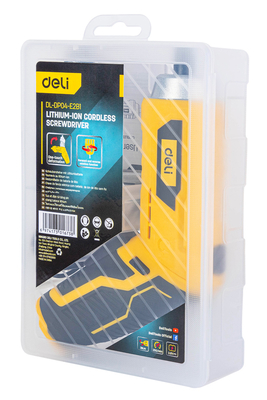 DELI κατσαβίδι μπαταρίας με μύτες DL-DP04-E2B1, LED φακός, 1500mAh