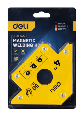 DELI μαγνητική γωνία συγκόλλησης DL-HDW50 με 45°/90°/135° γωνίες, 4", 22kg