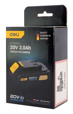 DELI μπαταρία λιθίου για εργαλεία μπαταρίας DL-DC20A2, 20V 2Ah