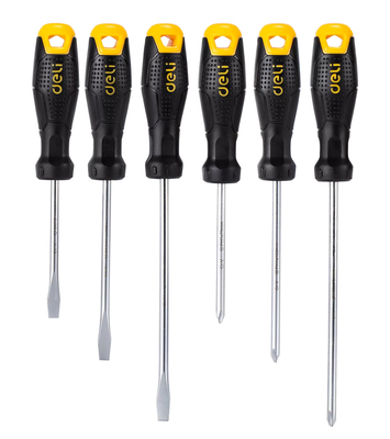 DELI σετ κατσαβίδια DL620006, 3x ίσια & 3x σταυρωτά, μαγνητικά, 6τμχ