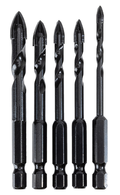 DELI σετ τρυπάνια DH-CZZ005-ED2 για γυαλί, 40Cr YG6X, 4/5/6/8/10mm, εξάγωνο, 5τμχ