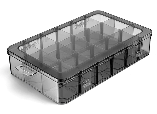 DELI ταμπακιέρα DL432306, 18 θέσεων, 27.5x19x4.4cm, πλαστική, μαύρη