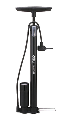 DELI τρόμπα χειρός DL-QT002 με μανόμετρο, 120PSI, μαύρη