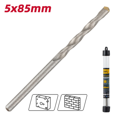 DELI τρυπάνι DH-JGZ050-E1 για τοίχο, 40Cr YG6, 5x85mm, κυλινδρικό